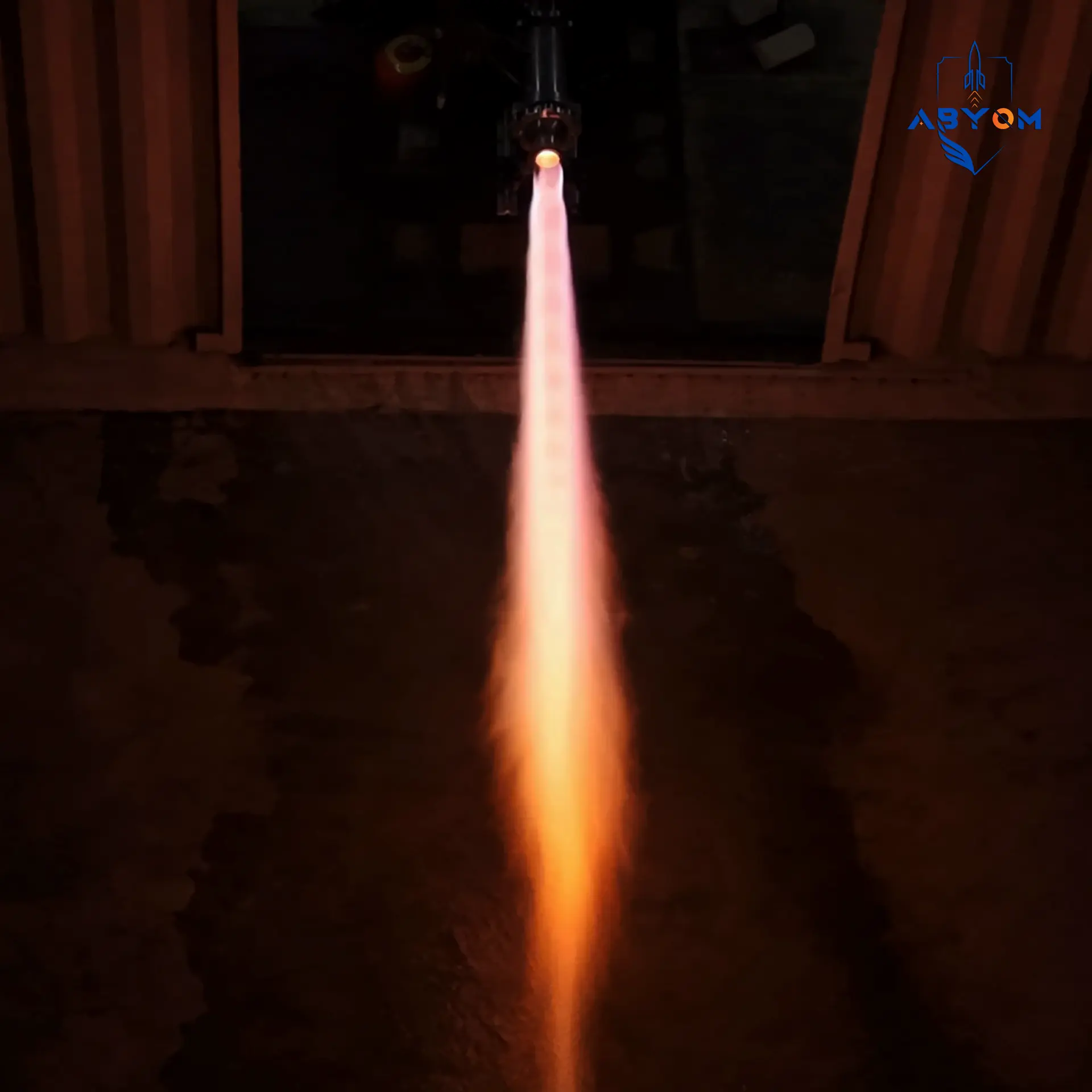 BSE-II hot-fire drone test — Abyom engine qualification